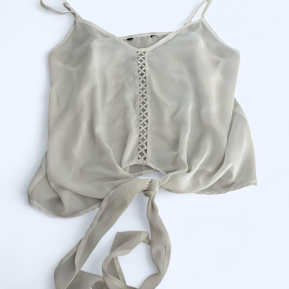 Elegant White Tie-Front Women's Top